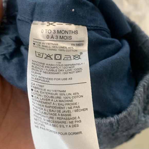 Janie and Jack matching set button down shirt and chambray pants lined size‎ 0/3 - Picture 8 of 9